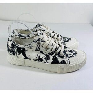 Jenn Ardor Sneakers Women 8 Canvas Black White Low Top Lace-Up New Skateboarding